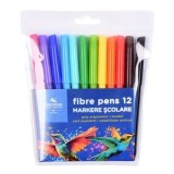 Carioci colorate Koh-i-noor Colibri K1022-12, 12 culori, blister PVC