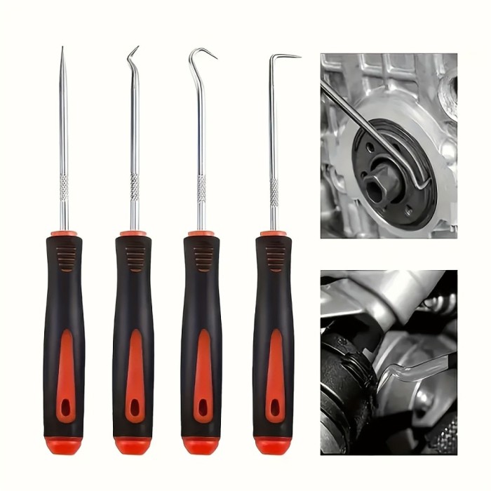 Set 4 piese c&acirc;rlige și aleze pentru garnituri, O-ring, auto, precizie pentru service și bricolaj