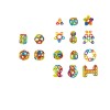 Joc de constructie STEAM - Forme magice (26 piese), Bufnitel