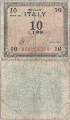 1943 , 10 lire ( P-M13b ) - Italia foto