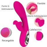 Armony Daro Vibrator &amp; Stimulator cu Inel Fuchsia-Silicon, 12