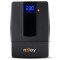 UPS NJOY, &quot;HORUS P 600&quot;, Line Int. cu management, mini tower, 600VA/360W, AVR, Schuko x 2, 1 x baterie GP07122L, display LCD, back-up 1 - 10 min., &quot;PW