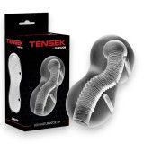 Masturbator JAMYJOB Extreme Tensek 3, cu proeminențe si texturi variate, din TPE moale, transparent