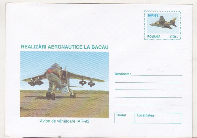 bnk ip Realizari aeronautice Bacau - Avion de vanatoare IAR-93 - necirculat - 067/2000