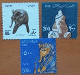 EGIPT-1964- ''MASTI FUNERARE-TUTANKAMON''-Stampilate.--Vezi-Scan