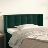 vidaXL Tăblie pat cu aripioare verde &icirc;nchis 93x16x78/88 cm catifea 3119241