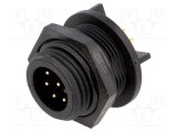 Conector circular soclu tată 8 pini 125V IP68 BULGIN Buccaneer 400