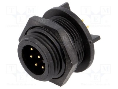 Conector circular soclu tată 8 pini 125V IP68 BULGIN Buccaneer 400 foto