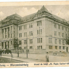 254 - Tg. MURES, Liceul Papiu Ilarian - old postcard - unused