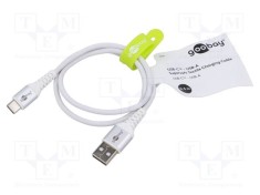Cablu USB 2.0 A la C 0,5m alb 60W 3A Goobay