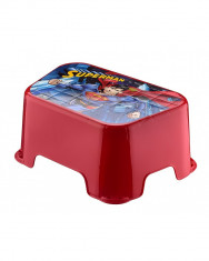 Scaun inaltator pentru copii, tip taburet din plastic, Superman TP 548-51, TUFFEX, Dimensiuni 21x32x15 cm, rosu foto