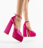 Cumpara ieftin Sandale cu toc Laverne Fuchsia