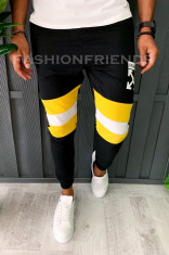 Pantaloni de trening pentru barbati - slim fit -negru- A5933 foto