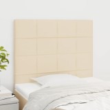 VidaXL Tăblii de pat, 2 buc, crem, 90x5x78/88 cm, textil
