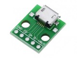 Mufa USB Micro-B Mama, Montare Cablaj, Distanta 2.54mm, 1.5x1.3x1.6mm, Conector USB