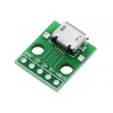 Mufa USB micro-B mama montata pe cablaj