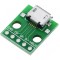 Mufa USB micro-B mama montata pe cablaj