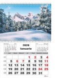 Calendar de Perete A3, Peisaje, 1 Luna/coala 2026
