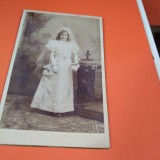 Cumpara ieftin FOTO MIREASA ANII 1900 VECHI PE CARTON GROS 10 / 7 CM DE COLECTIE RARA!