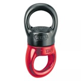 Petzl Swivel L Negru/Rosu, Dispozitiv Anti-Torsionare Coarda Alpinism, Sarcina 36kN, 150g, Certificat CE,EAC,NFPA
