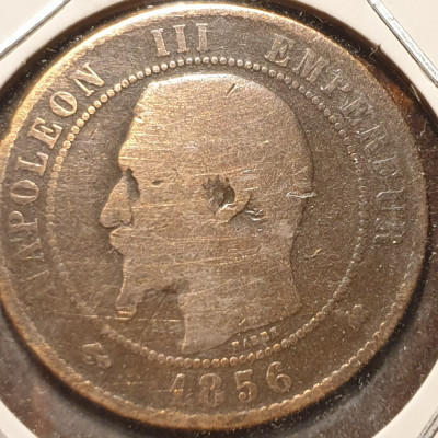 Franta 10 centimes 1856 Napoleon III foto
