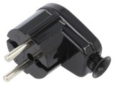 Conector alimentare AC tată 230V 16A negru
