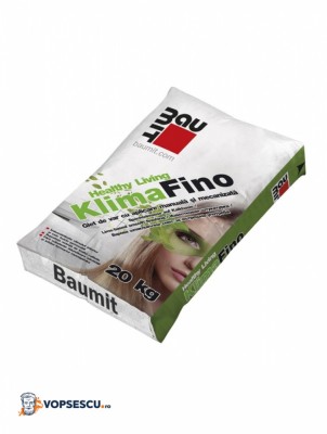Glet de var cu aplicare manuala si mecanizata, Baumit KlimaFino , 20 Kg foto