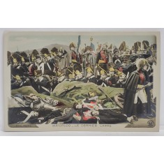 WATERLOO , LE DERNIER CARRE , SCENA DE FILM , CARTE POSTALA COLORIZATA , INCEPUT DE SEC. XX