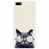Husa silicon pentru Huawei Y5 2018, Cool Cat Glasses