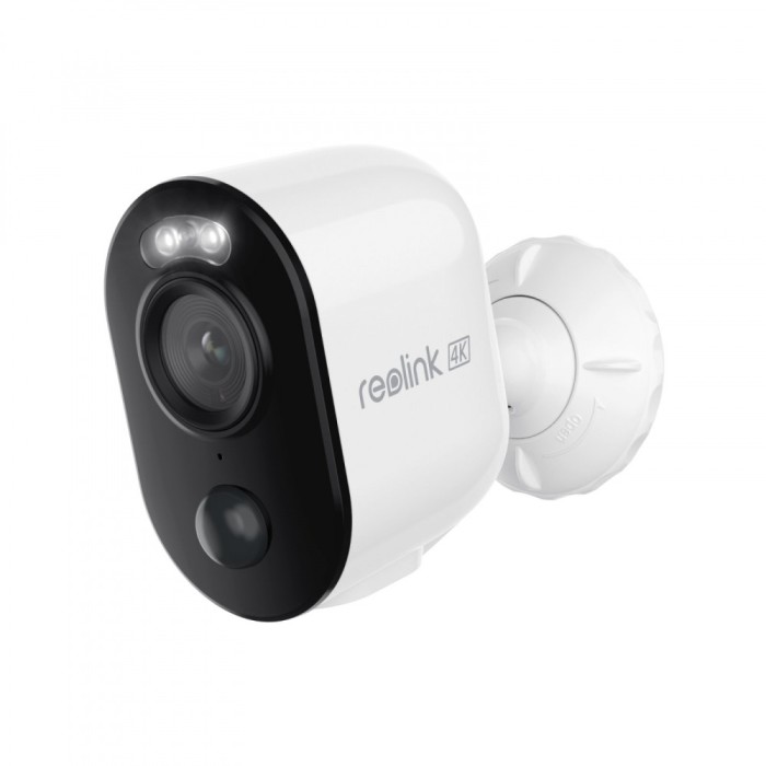 Camera WiFi Standalone 4K, Reolink Argus B350, 8MP Ultra HD, Alimentare Baterie Reincarcabila, Vedere Nocturna Color, Detectie Persoane/Vehicule/Anima