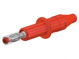 Mufă banană 4mm roşie 32A 600V cu izolaţie nichelat