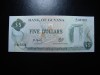 GUYANA 5 DOLARI UNC