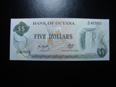 GUYANA 5 DOLARI UNC foto