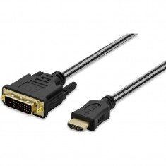 Cablu video Ednet HDMI Male - DVI-D Male 5m negru foto