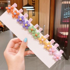 Set de 10 clame pentru par - Flori colorate foto