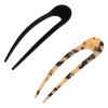 Set Agrafe Păr, Model Coc, Culoare Negru și Maro, Lungime 13cm, 2 Bucăți, Oem