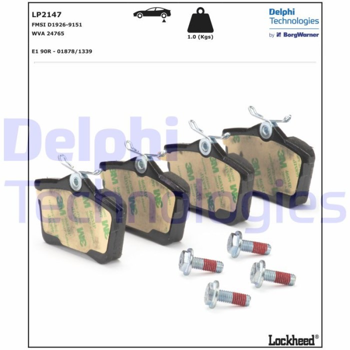 DELPHI LP2147 set placute frana,frana disc