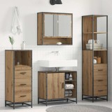vidaXL Set de mobilier pentru baie cu sertar 4 pcs stejar artizanal 3402543