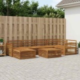 vidaXL Set de canapele de exterior 7 pcs natural 3383597