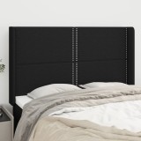 Gossi tablie de pat cu aripioare, negru, 147x16x118/128 cm, textil