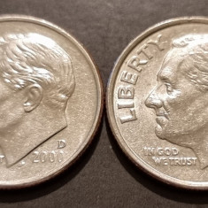 10 centi (one dime) SUA - 2000 D, 2001 D