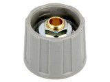 Buton rotativ Gri &Oslash;20x15,5mm, ABS, fără indicator, 6mm