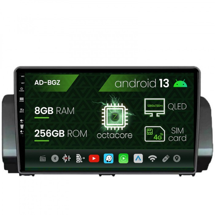 Navigatie Dacia Sandero (2021-Prezent), Android 13, Z-Octacore 8GB RAM + 256GB ROM, 10.1 Inch - AD-BGZ10008+AD-BGRKIT366V3
