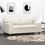 Canapea cu 2 locuri, crem, 120 cm, piele ecologică