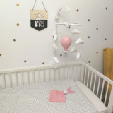 Jucarie bebelusi - BABY Carusel Patut Balon cu aer cald Zambete roz | Dandelion