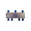 Splitter TV Coaxial 6 Iesiri 5-2500 MHz kwmobile - Visiniu, Gri, Alb/Negru, Albastru - Neopren, Textil, Plastic