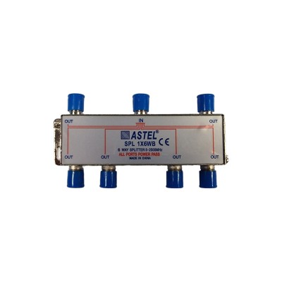 Splitter TV Profesional, pentru cablu coaxial, 5-2500 MHz, 6 iesiri foto