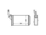 Radiator Incalzire Peugeot 106, 09.1991-07.2004, Citroen AX, 09.1986-04.1997, diesel, benzina, cu conducte, aluminiu mecanic/plastic, 234x138x42 mm,