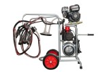Aparat de muls vaci cu motor termic si electric Melasty, cu 2 posturi si loc pentru un bidon