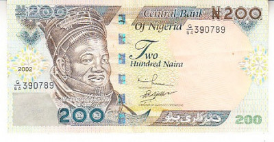 M1 - Bancnota foarte veche - Nigeria - 200 naira - 2002 foto